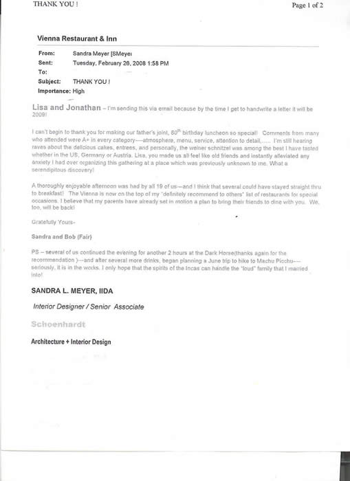 sandra's email