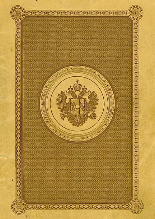 Outside of Austrian passport 1909