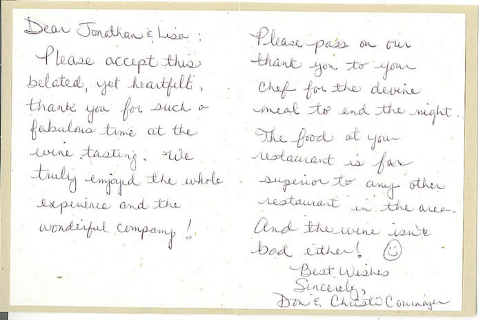Christy & Don Cournoyer Thank you